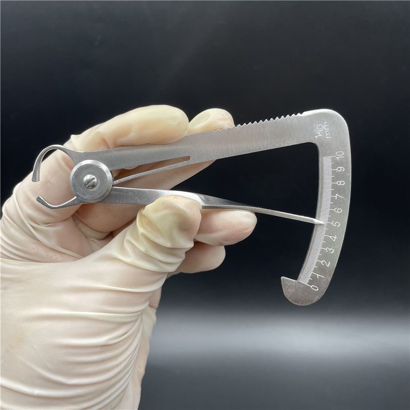 牙科材料齒科口腔器械 測(cè)量內(nèi)冠卡尺金屬卡尺 三角尺義齒工具